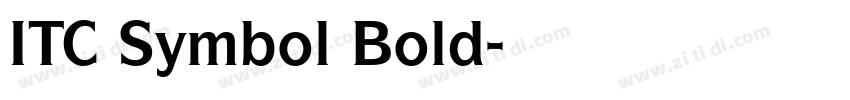 ITC Symbol Bold字体转换